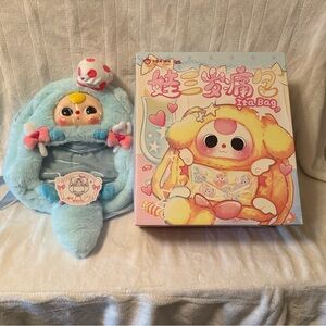 Baby Three Blue Kitten Ita Bag Plush 400%